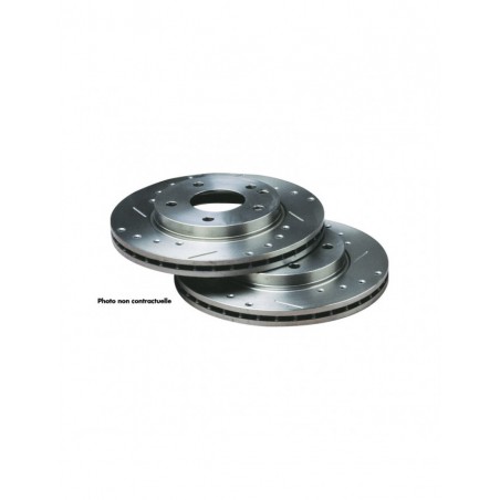 Disques de frein Bratex Groupe A Percés rainurés Fiat Croma 1.9 JTD 16V Avant 305x28