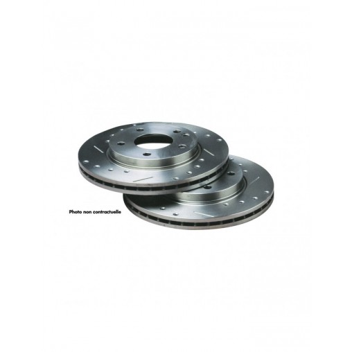 Disques de frein Bratex Groupe A Percés rainurés Volvo 440-460-480 Arrière 228x9