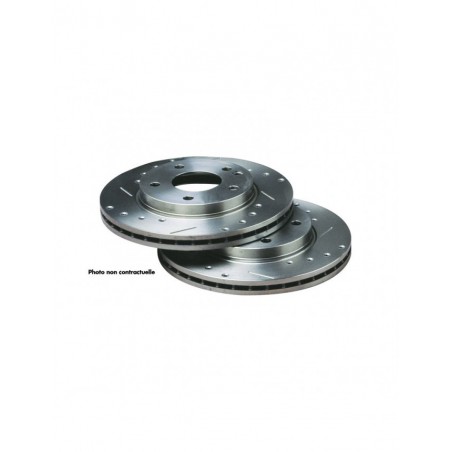 Disques de frein Bratex Groupe A Percés rainurés Volvo 440-460-480 Arrière 228x9