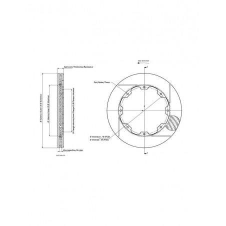 Disque ventilé AP Racing Avant Droit 330/26