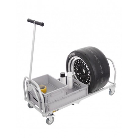 Chariot de stand pliable gris