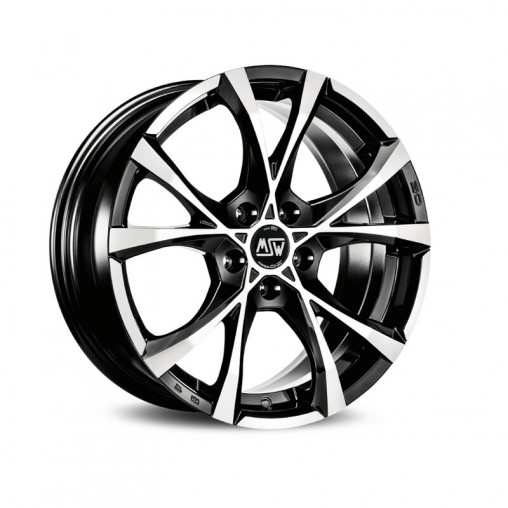 MSW Cross Over 19x8" 5x112 ET35, Noir Brillant / Poli