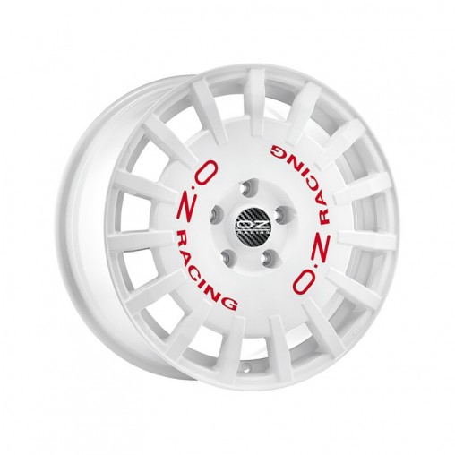 OZ Rally Racing 19x8.5" 5x112 ET44, Blanc, Lettres Rouges