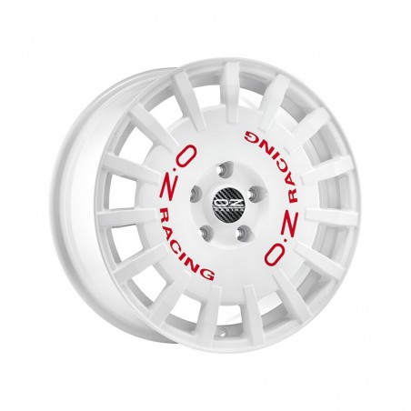 OZ Rally Racing 19x8.5" 5x112 ET44, Blanc, Lettres Rouges