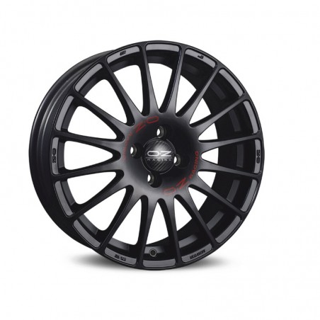 OZ Superturismo GT 18x8" 5x108 ET40, Noir Mat, Lettres Rouges