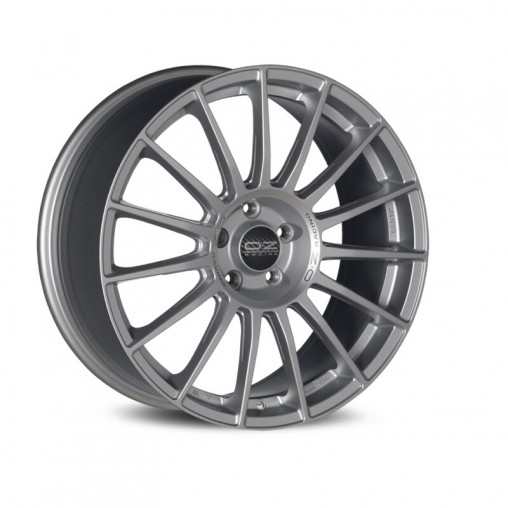 OZ Superturismo LM 19x9.5" 5x112 ET30, Gris Argenté Mat, Lettres Noires