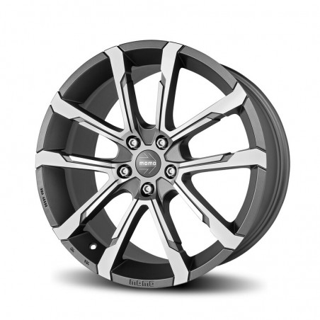 Momo Quantum Evo 18x8" 5x108 ET48, Gris Anthracite, Branches Polies