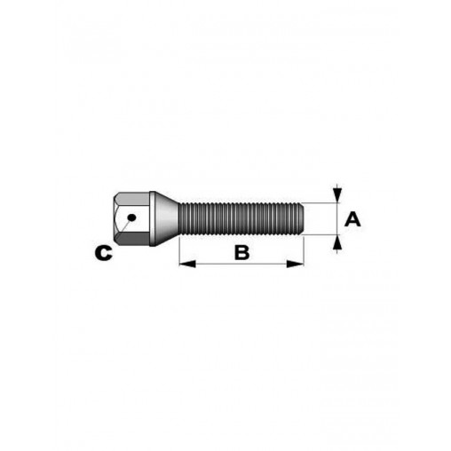 Boulons Coniques 12x150mm Longueur 32mm Tête 17mm