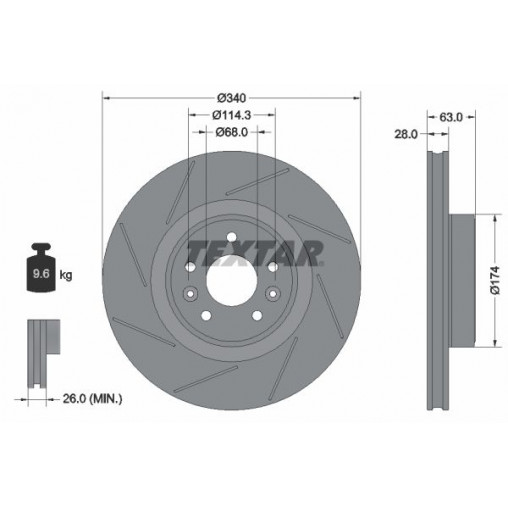 Disques De Frein Avant Textar Pour Renault Megane Rs T La Paire