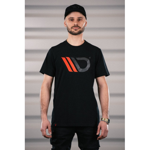 MAXTON Black T-shirt with red logo