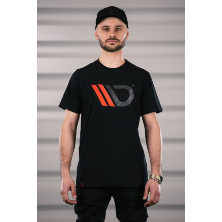 MAXTON Black T-shirt with red logo