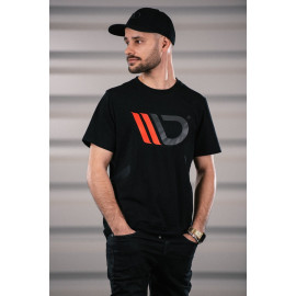 MAXTON Black T-shirt with red logo