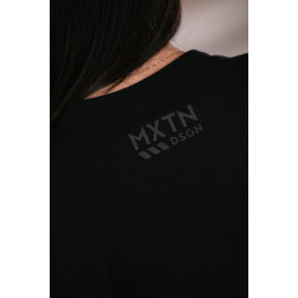 MAXTON Womens Black T-shirt with grey logo