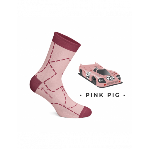 Chaussettes Auto HEEL TREAD Pink Pig