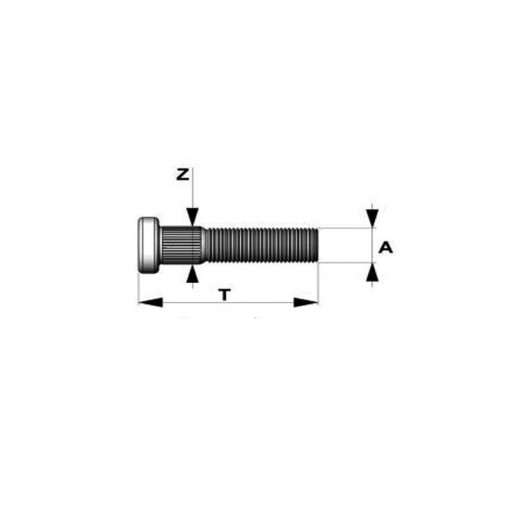 Goujon Cannelé Bratex Ford 12x150mm longueur 57mm