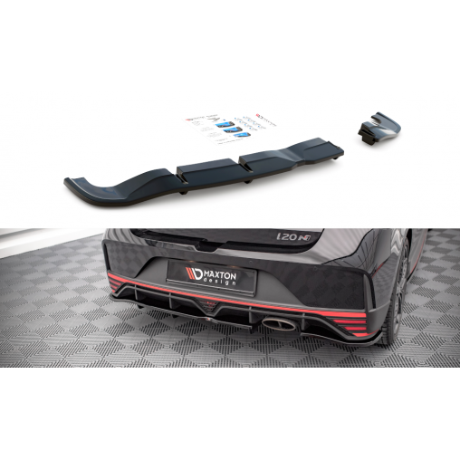 MAXTON Central Arriere Splitter (avec une barre verticale) Hyundai I20 N Mk3