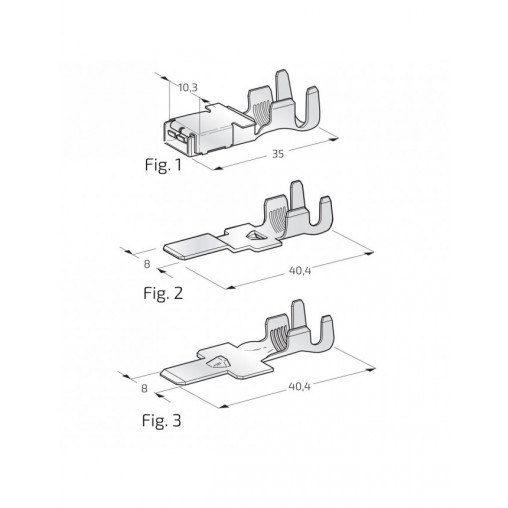 Cosse Mâle 2.5-4.0mm² x20 pièces