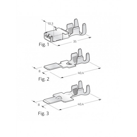 Cosse Mâle 2.5-4.0mm² x20 pièces