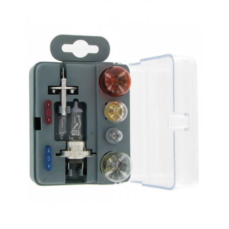 Kit de Secours H1/H7 12V 7 Lampes + 6 Fusibles