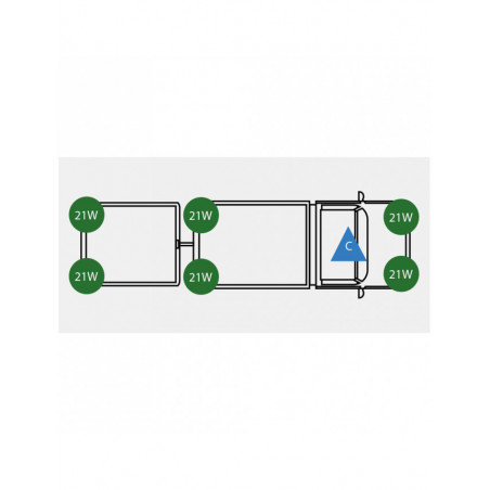 Centrale clignotant 24V 4P DIN + Supp.Remorque