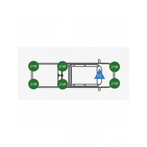 Centrale clignotant 12V 4P DIN + Supp.Remorque