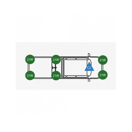 Centrale clignotant 12V 4P DIN + Supp.Remorque