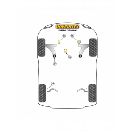 Silent bloc POWERFLEX insert support moteur supérieur pour Toyota Yaris 1.6 GR 4WD