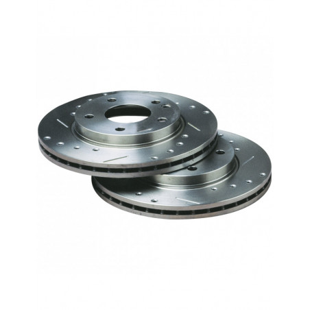 Disques de frein Bratex Groupe A Percés rainurés BMW E46 325/25 05/98+ Avant 325x25mm 5x120