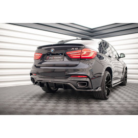 MAXTON Central Arriere Splitter (avec une barre verticale) BMW X6 M-Pack F16