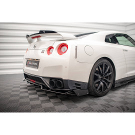 MAXTON Central Arriere Splitter + Flaps Nissan GTR R35 Facelift