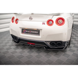 MAXTON Central Arriere Splitter (avec une barre verticale) Nissan GTR R35 Facelift