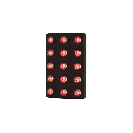 Feu de pluie à LEDS Cartek FIA 8874-2019 rectangulaire (static+4HZ)