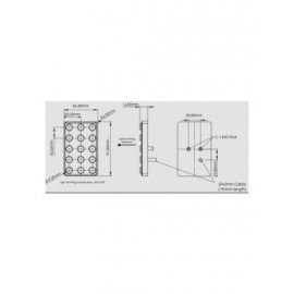 Feu de pluie à LEDS Cartek FIA 8874-2019 rectangulaire (static+4HZ)