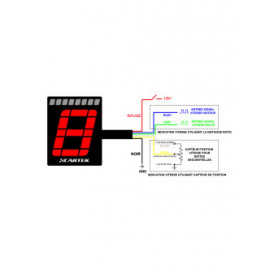 Indicateur de changement de vitesse digital Cartek + shift light (Club)