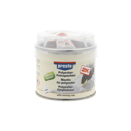 Mastic fin à base de polyester 2K sans styrène PRESTO 250g