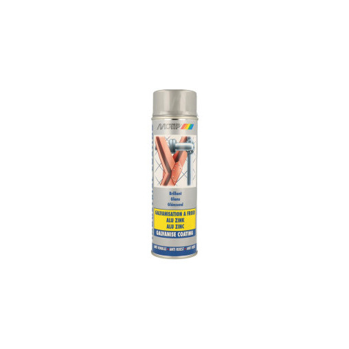 Peinture de galvanisation à froid Alu Zinc Brillant MOTIP RAL 500ml