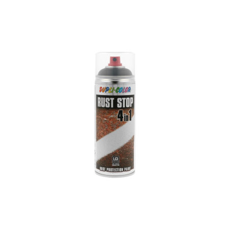 Peinture antirouille Noir Satiné 4 En 1 DUPLI Rust Stop 400ml