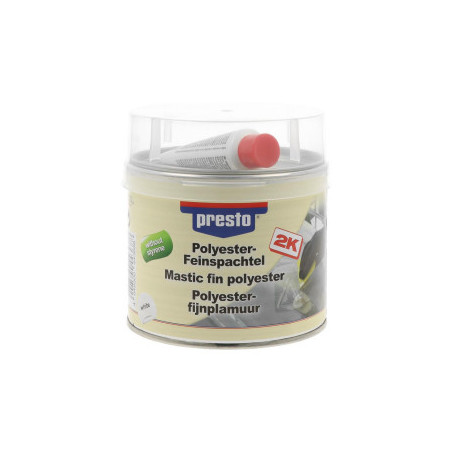 Mastic fin à base de polyester 2K sans styrène PRESTO 1kg