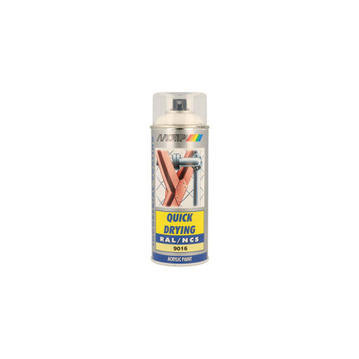 Peinture aérosol RAL 9016 MOTIP RAL 400ml