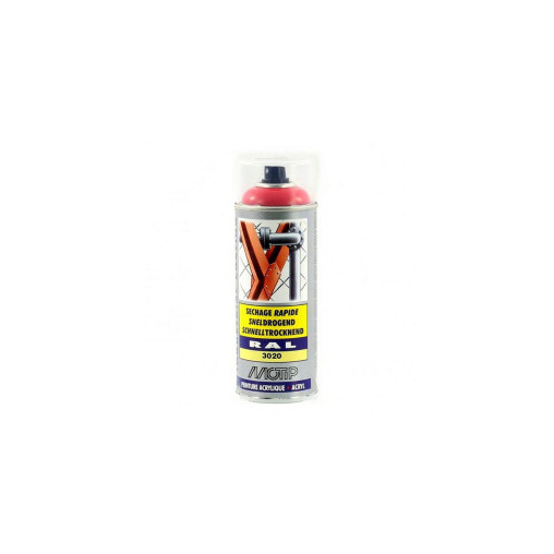 Peinture aérosol Rouge RAL 3020 MOTIP RAL 400ml