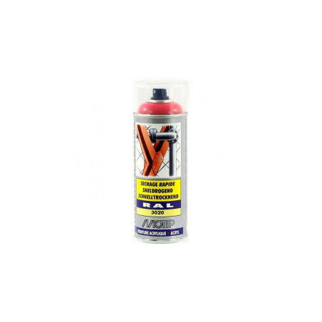 Peinture aérosol Rouge RAL 3020 MOTIP RAL 400ml