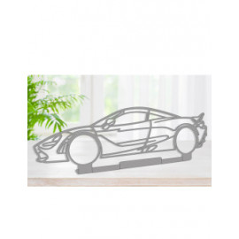Décoration à poser Art Design support acier - silhouette VW GOLF 1 GTI