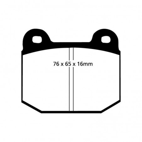 LOTUS Elise S2 111R 1.8 16V 2ZZ-GE 192cv 01/2004- Plaquettes avant EBC Yellowstuff (le jeu)